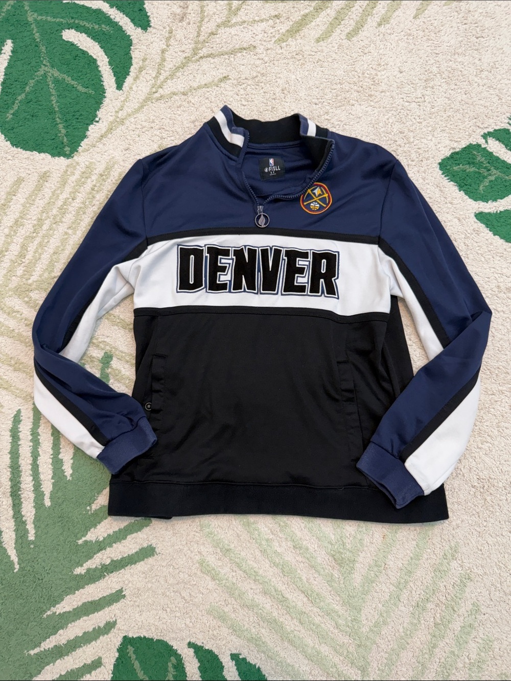 Denver Nuggets Navy Black White Pullover Sweater